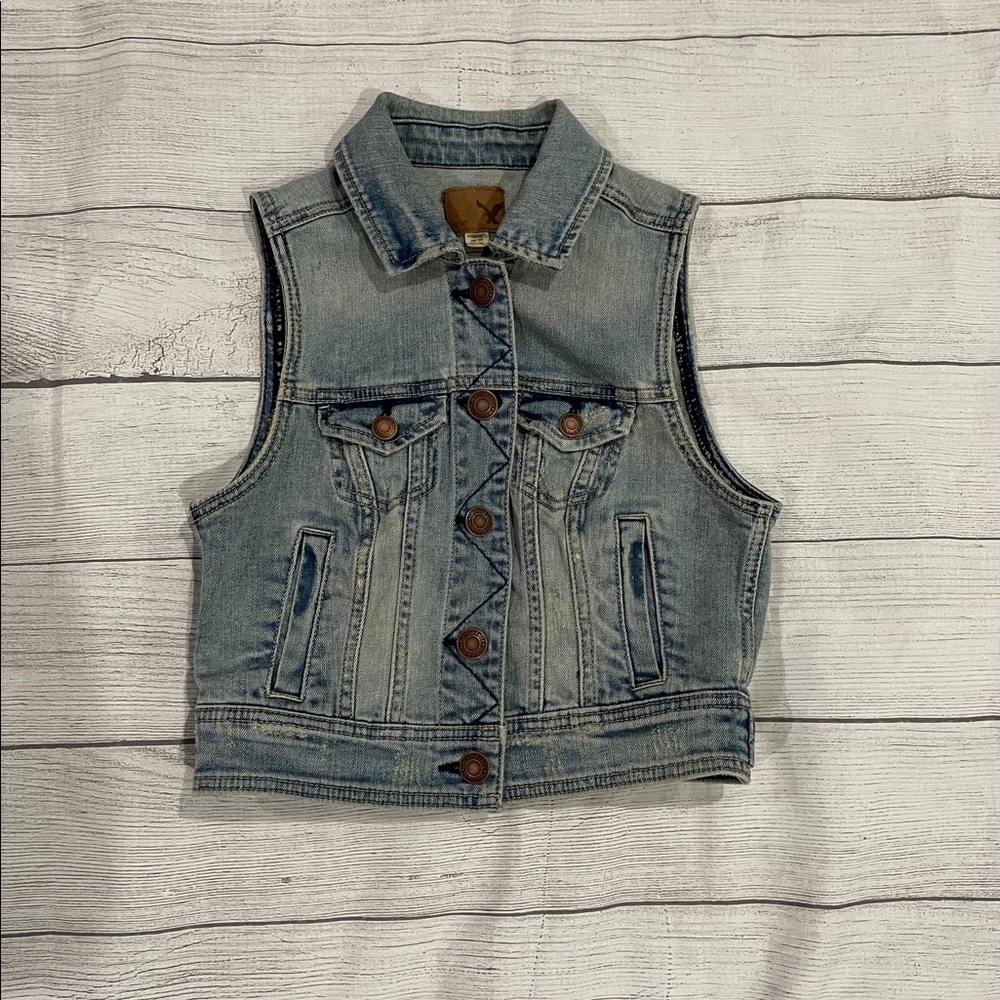 American Eagle Denim Vest size XS